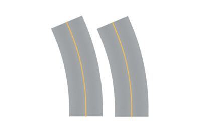 Easy Streets N - Aged Asphalt-Broad Curve-Solid Yellow No Fog