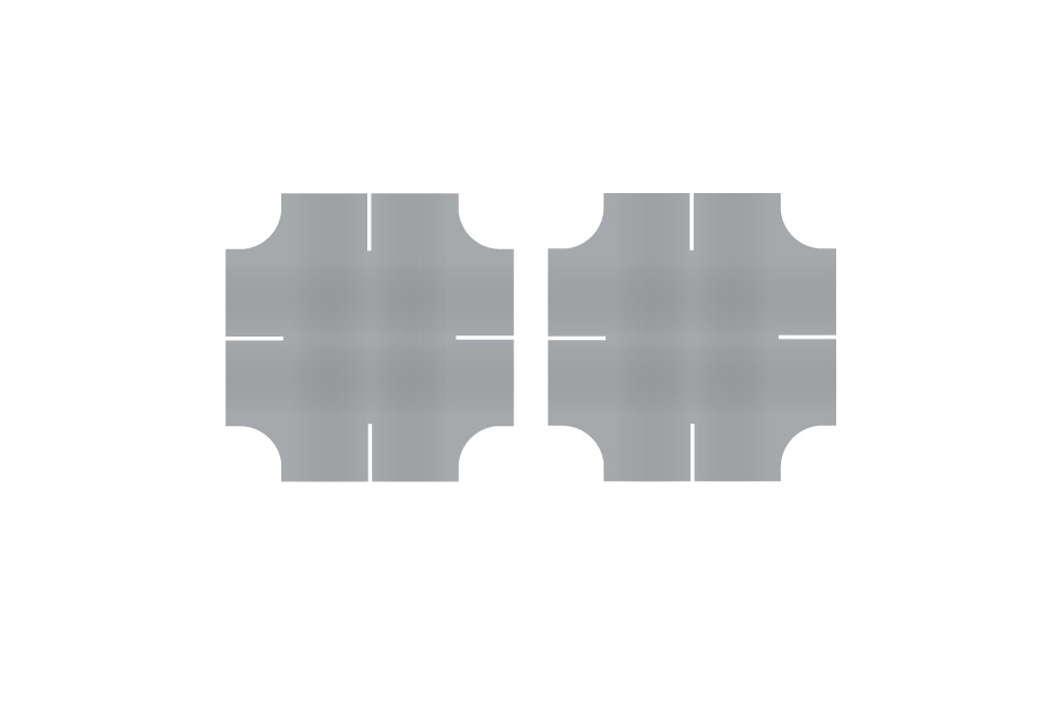 Easy Streets N-Aged Asphalt-4 Way Int Solid White Line 4 Stop No Fog