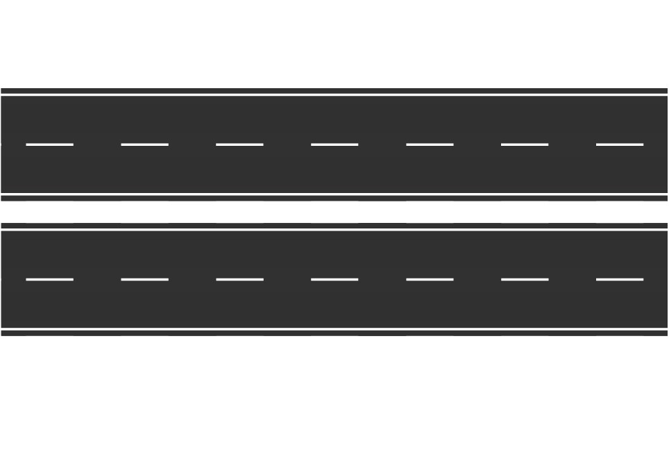 Easy Streets N - Fresh Asphalt-10in Dashed White Line