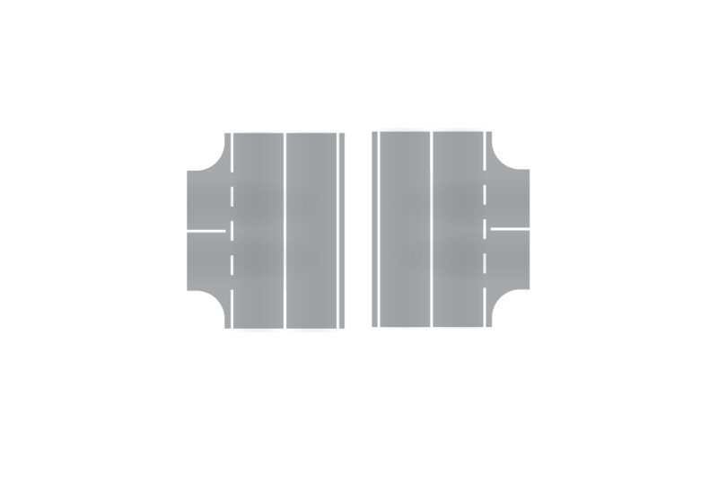 Easy Streets N - Aged Asphalt-3 Way Int Solid White Line
