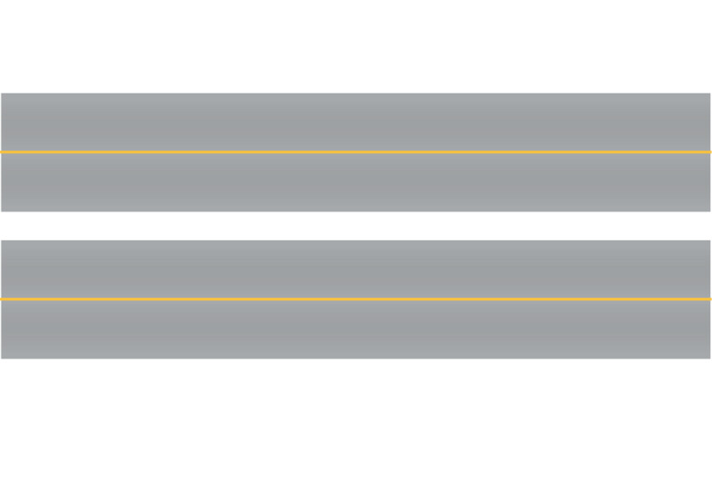 Easy Streets N - Aged Asphalt-10in Solid Yellow Line No Fog