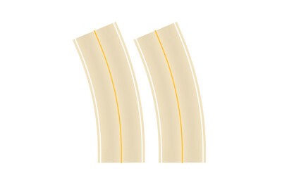 Easy Streets N - Aged Concrete-Broad Curve-Solid Yellow