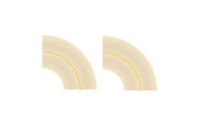 Easy Streets N - Aged Concrete-Tight Curve-Solid Yellow No Fog
