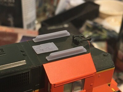 Locomotive Detail Parts - Dual Track PTC Covered Antenna