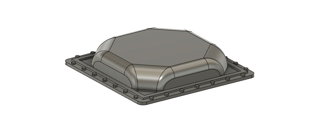 Locomotive Detail Parts - Rounded Octagonal PTC/GPS Antenna Cover