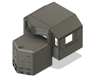 Locomotive Train Parts - EMD Dual Control Cab with Nose