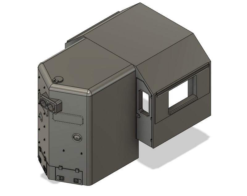 Locomotive Train Parts - EMD High Hood Cab
