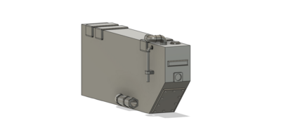 Locomotive Detail Parts - Angled Waste Retention Tank