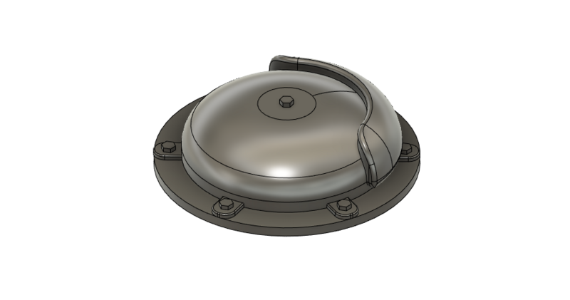 Locomotive Train Parts - Locomotive Gong Bell Detail Part