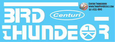 Centuri Thunderbird Decals