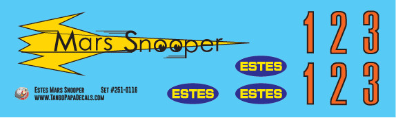 Estes Mars Snooper Decals