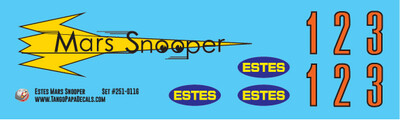Estes Mars Snooper Decals