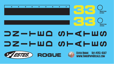 Estes Rogue Decals