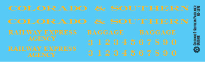 Colorado Southern Passenger Baggage Decals