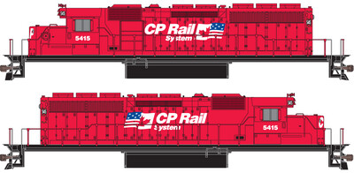 Canadian Pacific SD40-2 Dual Flag Locomotive Decal