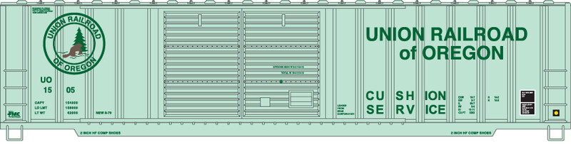 Union Railroad of Oregon 50ft Box Car Decals