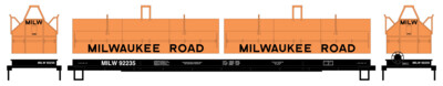 Milwaukee Road Evans Coil Car Square Hood Decals