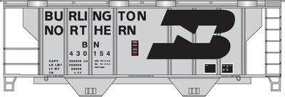 Burlington Northern (BN) 2 Bay PS2 Covered Hopper Gray Decal