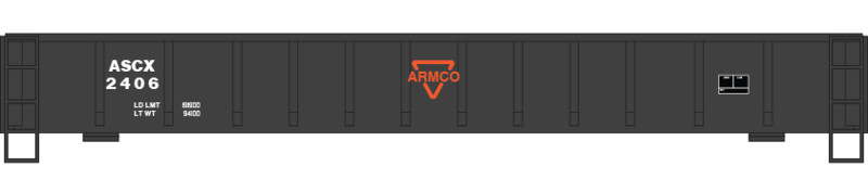 Armco Steel 50ft Gondola Medium Logo Decals