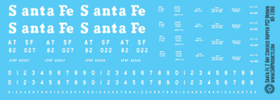 Santa Fe ATSF Brown 2 Bay PS2 Covered Hopper Decal Set