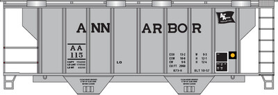 Ann Arbor Gray 2 Bay PS2 Covered Hopper Decals