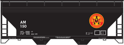 Arkansas &amp; Missouri ACF 2 Bay Covered Hopper Decals