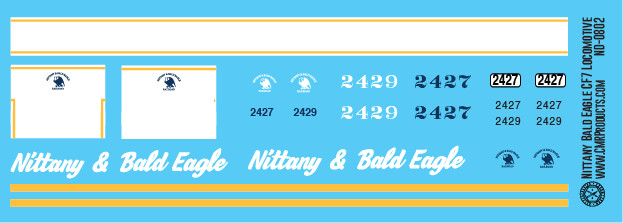 Nittany &amp; Bald Eagle CF7s Decal Set (NBER)