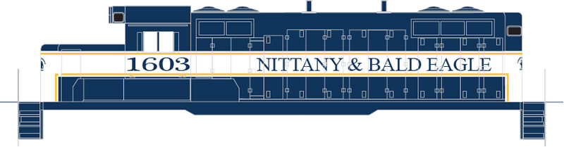 Nittany &amp; Bald Eagle Locomotive Decal Set