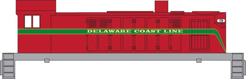 Delaware Coast Line T6 Locomotive Decals