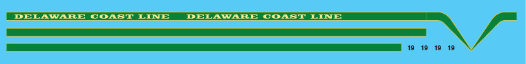 Delaware Coast Line T6 Locomotive Decals