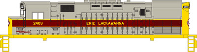 Erie Lackawanna C424 Locomotive Yellow Name Decals