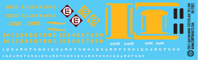N Scale - Erie Lackawanna C424 Black locomotive Decal Set