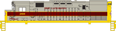Erie Lackawanna C424 Locomotive Maroon Name Decals
