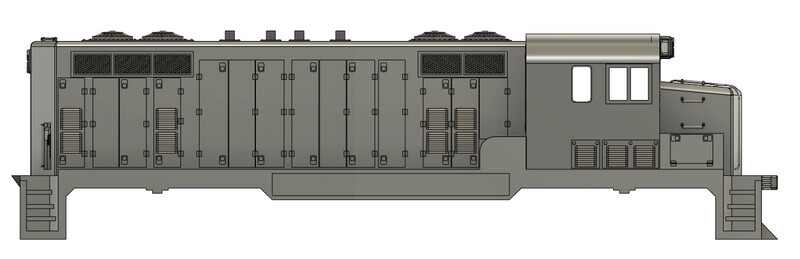 N Scale - Santa Fe CF7 Round 3 Window Locomotive Shell