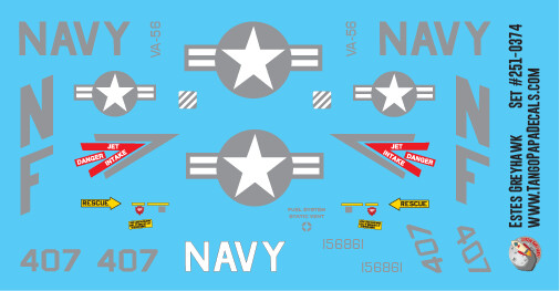 Estes Greyhawk Decal Set