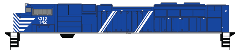 CIT Group SD70M-2s Blue Scheme Decal Set