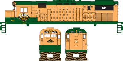 Conrail Alco C424 ex Reading Patchout Decal Set
