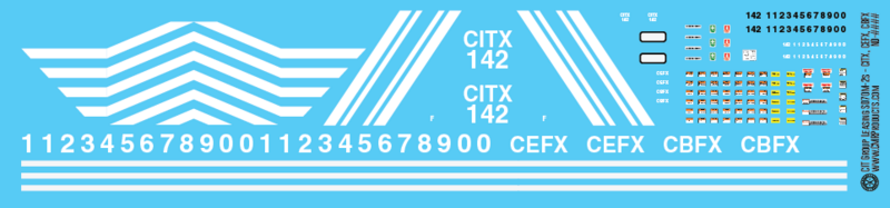 CIT Group SD70M-2s Blue Scheme Decal Set