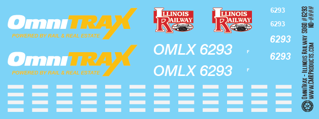 OmniTrax Illinois Railway SD60 Locomotive Decals