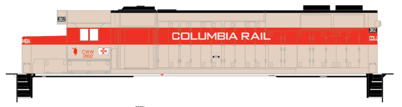 Columbia Rail GP49 Modern Scheme Decals