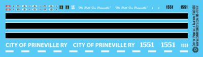 City of Prineville Railway SW1500 Locomotive Decals