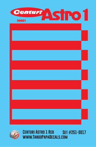 Centuri Astro 1 Red Decal Set
