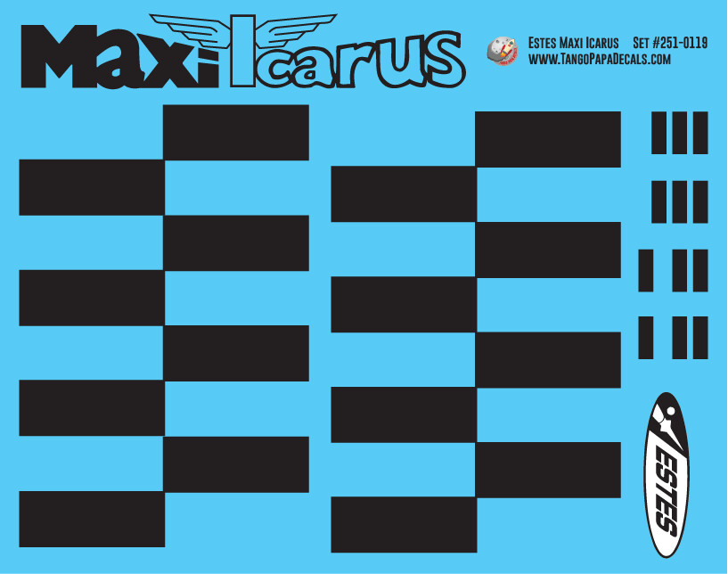 Estes Maxi Icarus Decals