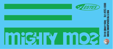 Estes Mighty Moe Decal Set