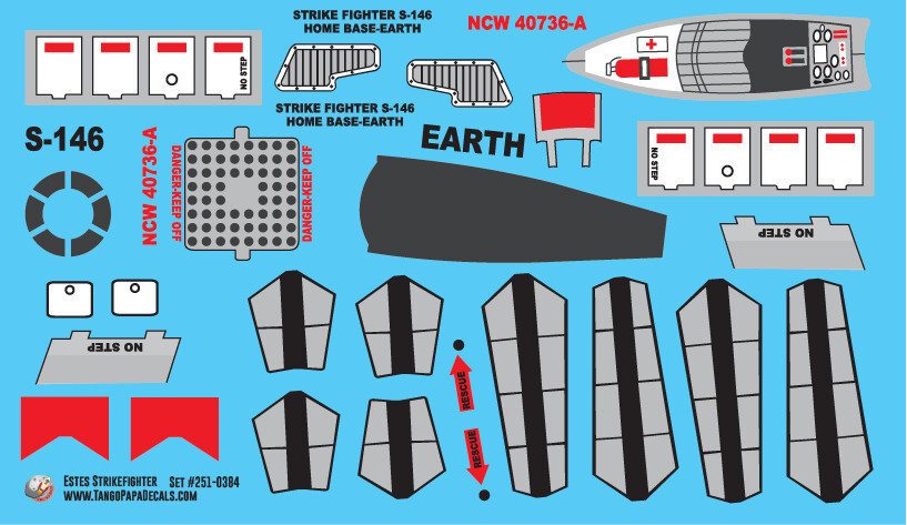 Estes Strikefighter Decals