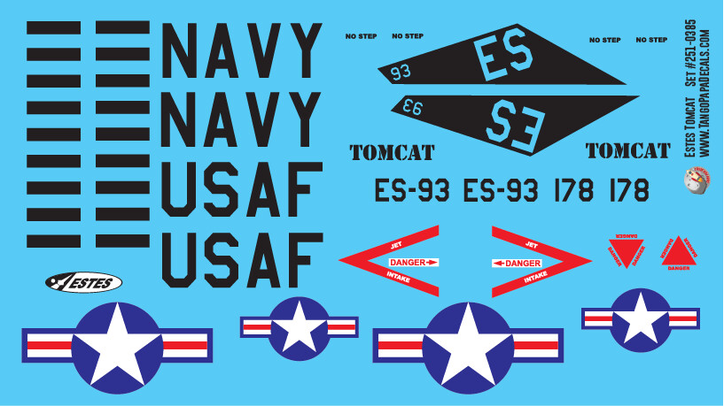 Estes Tomcat Decals