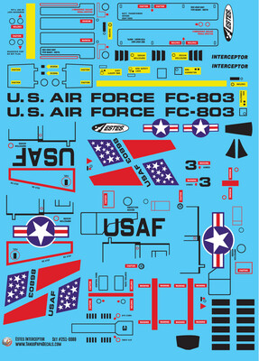 Estes Interceptor Rocket Decals