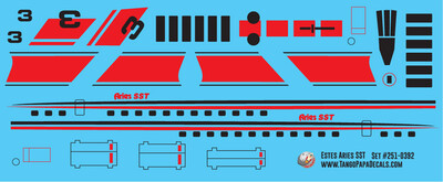 Estes Aries SST Decals