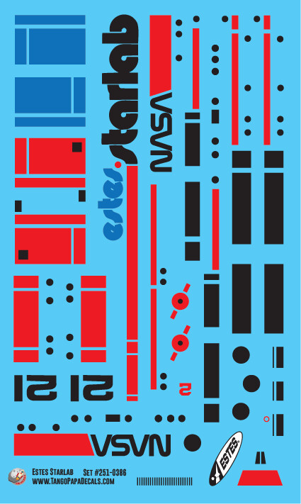 Estes Starlab Rocket Decals