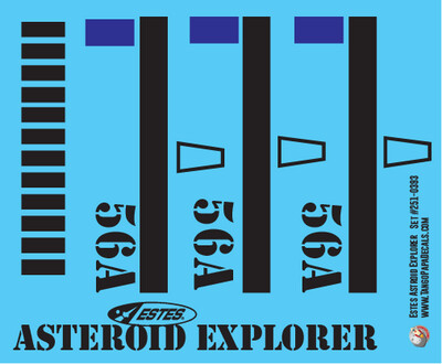 Estes Astroid Explorer Decal Set